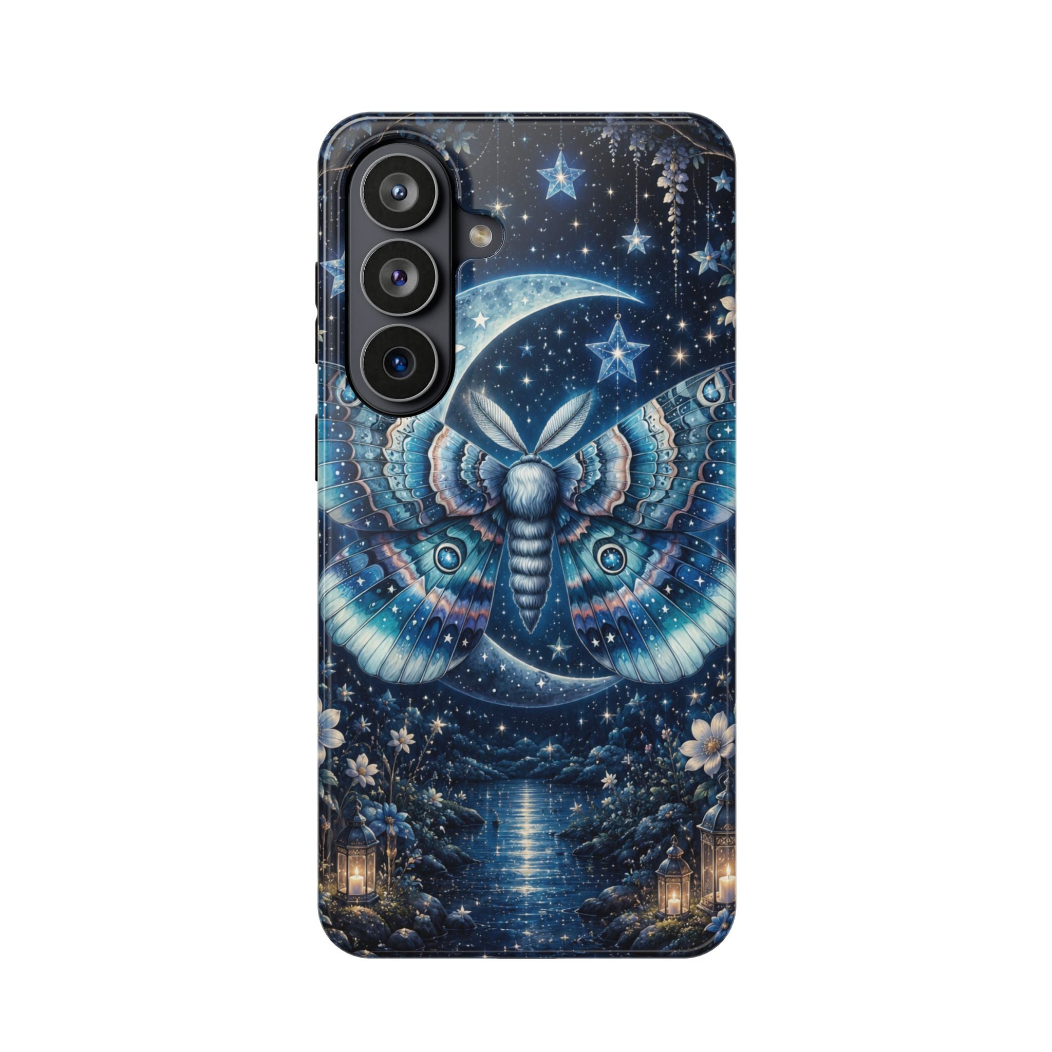 Mystic Moth Moon Phone Case – Night Sky MagSafe-Compatible Cover