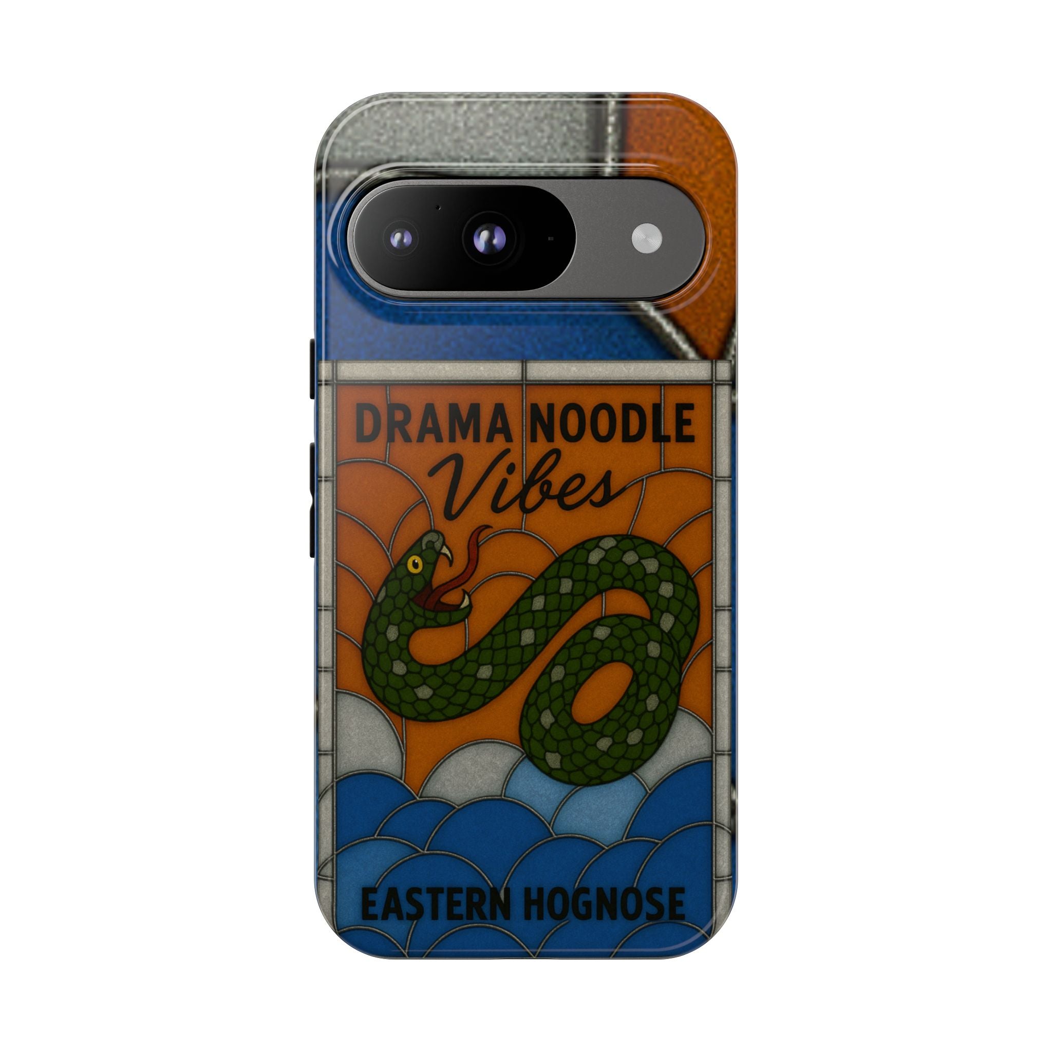 Stained Glass Snake Phone Case – Vibrant Drama Noodle Aesthetic Cover