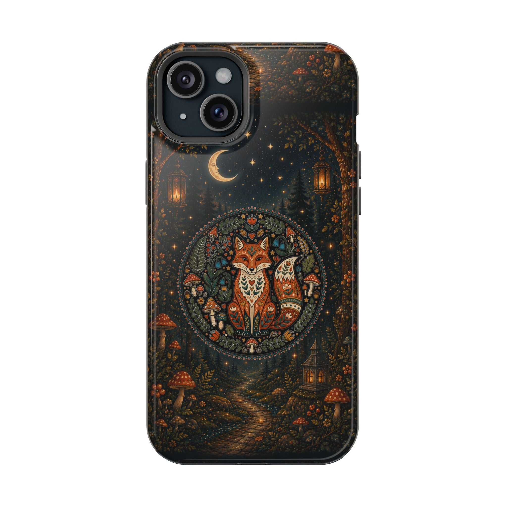 Mystic Forest Fox Phone Case – Woodland MagSafe-Compatible Cover