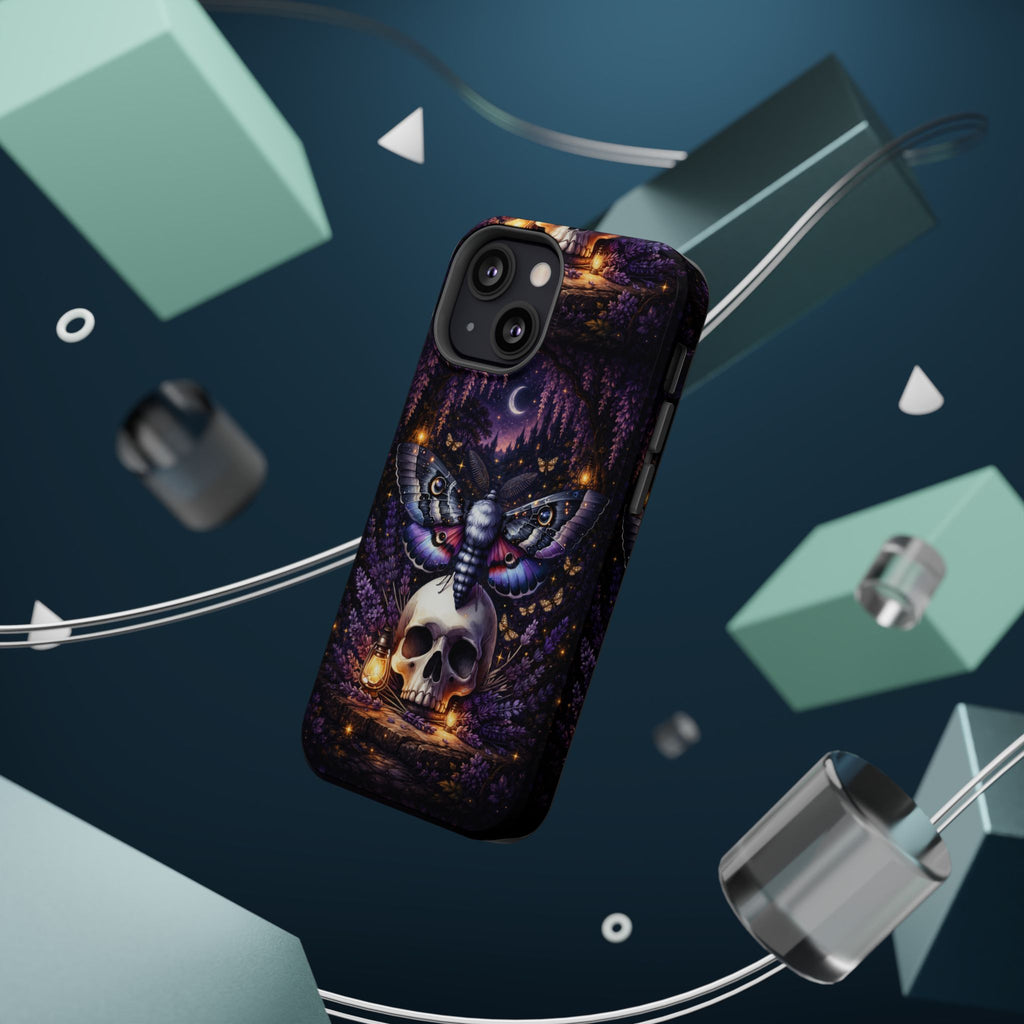 Moth & Skull Phone Case – Dark Mystical MagSafe-Compatible Cover