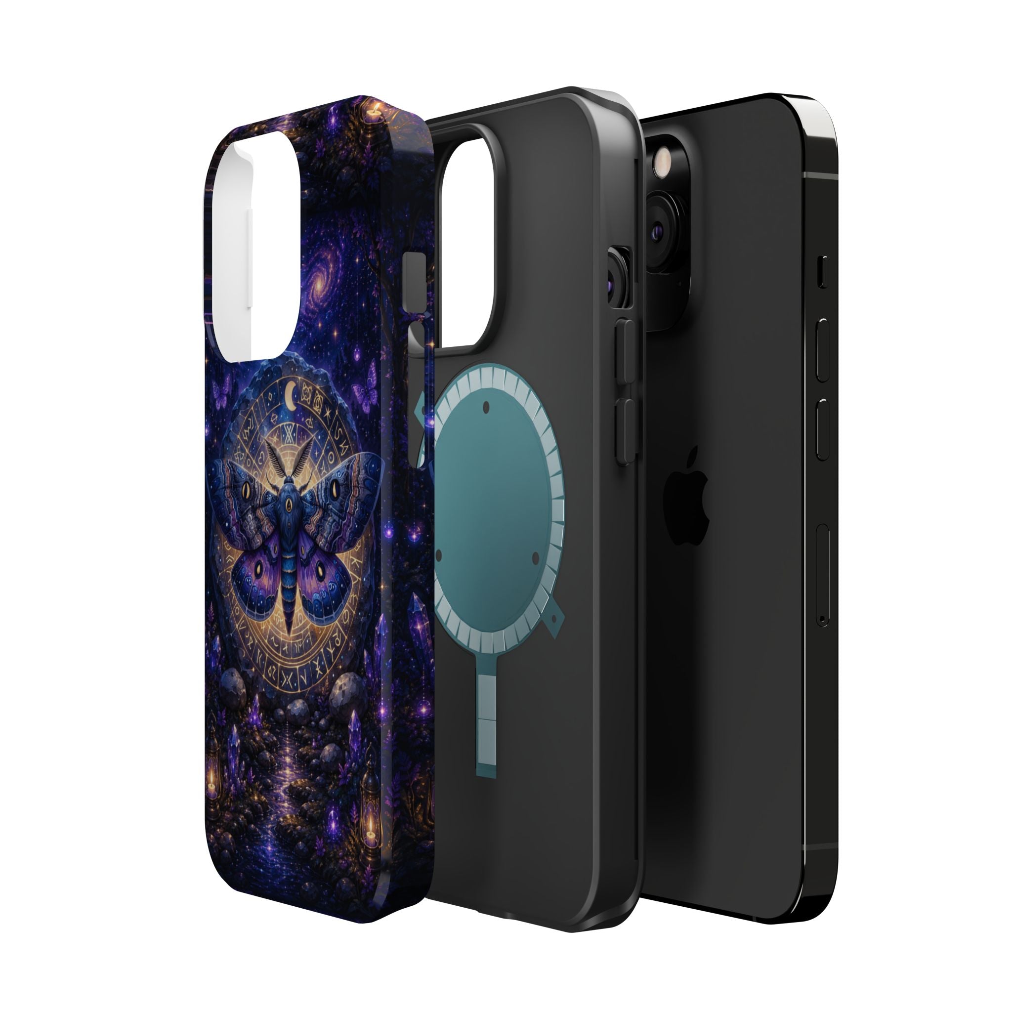 Astrological Moth Phone Case – Celestial MagSafe-Compatible Cover