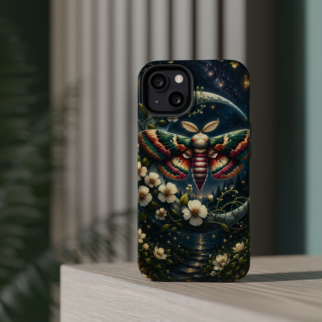 Mystic Moth Floral Nightscape Phone Case – MagSafe Cover