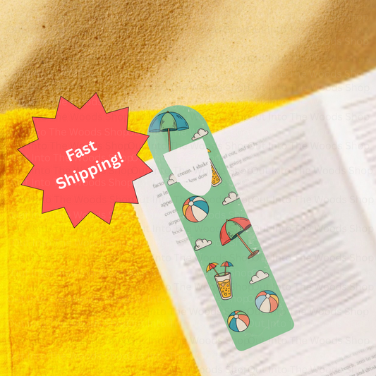 Beach-themed Aluminum Bookmarks with Matching Journals, Summer Sea Coastal Reading Gift for Son Daughter, Ocean Lovers Vacation Bookmarks,