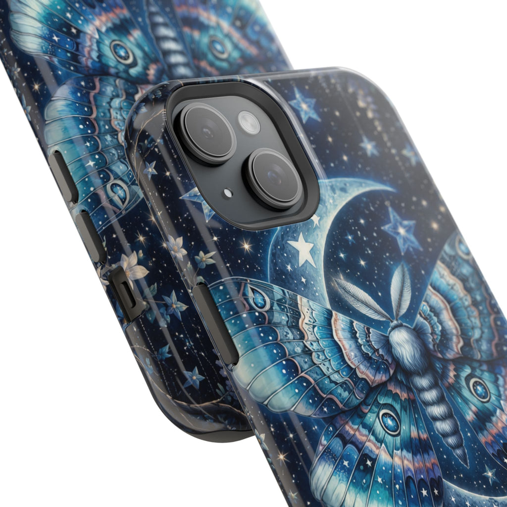 Mystic Moth Moon Phone Case – Night Sky MagSafe-Compatible Cover