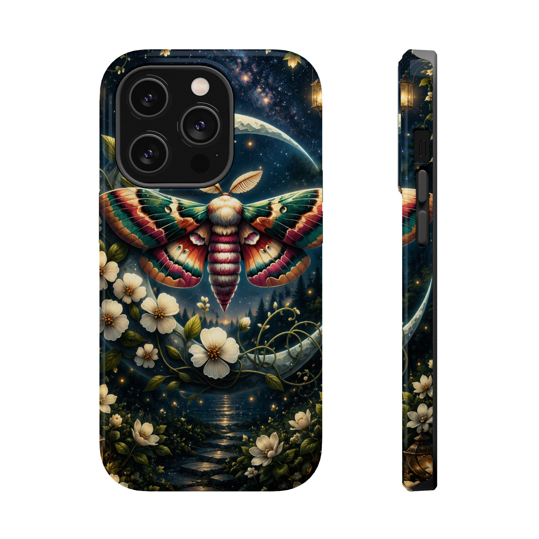 Mystic Moth Floral Nightscape Phone Case – MagSafe Cover