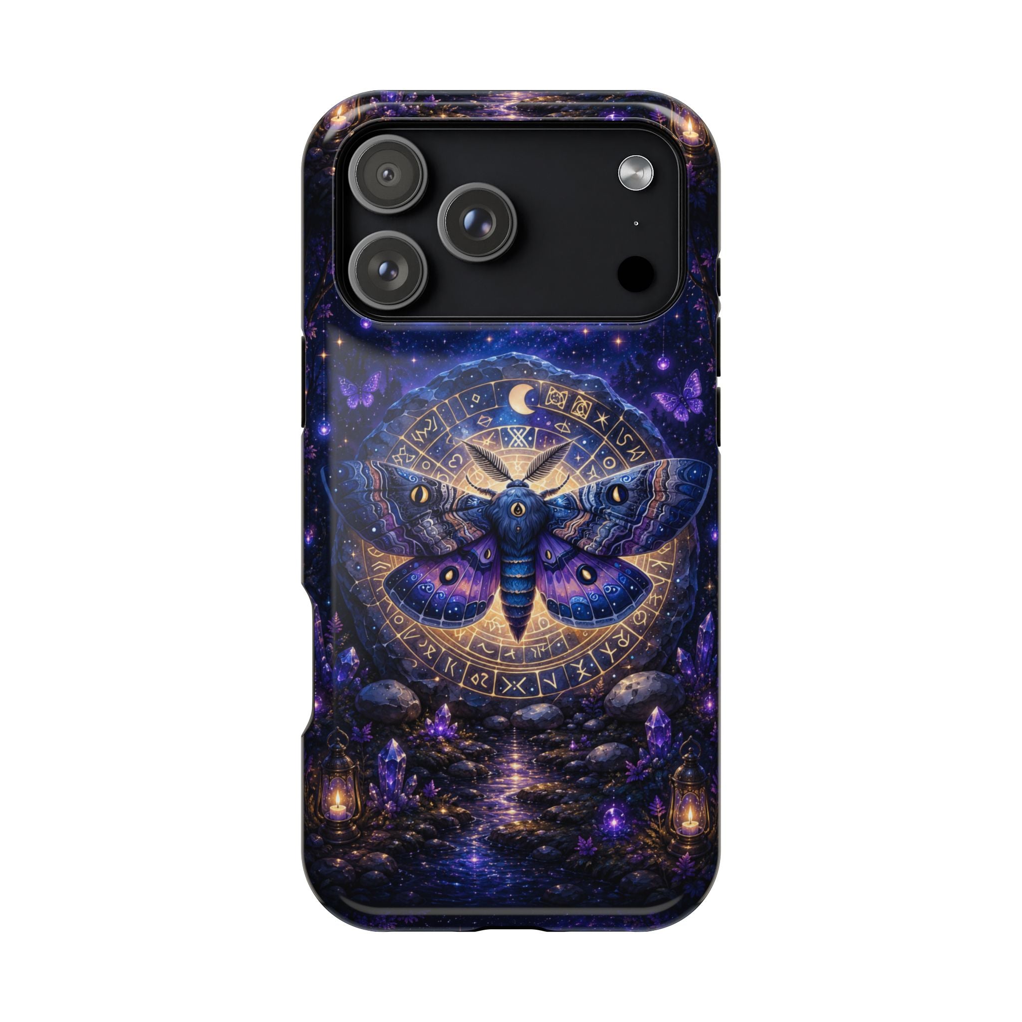 Astrological Moth Phone Case – Celestial MagSafe-Compatible Cover