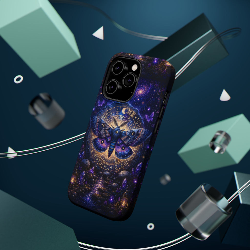 Astrological Moth Phone Case – Celestial MagSafe-Compatible Cover