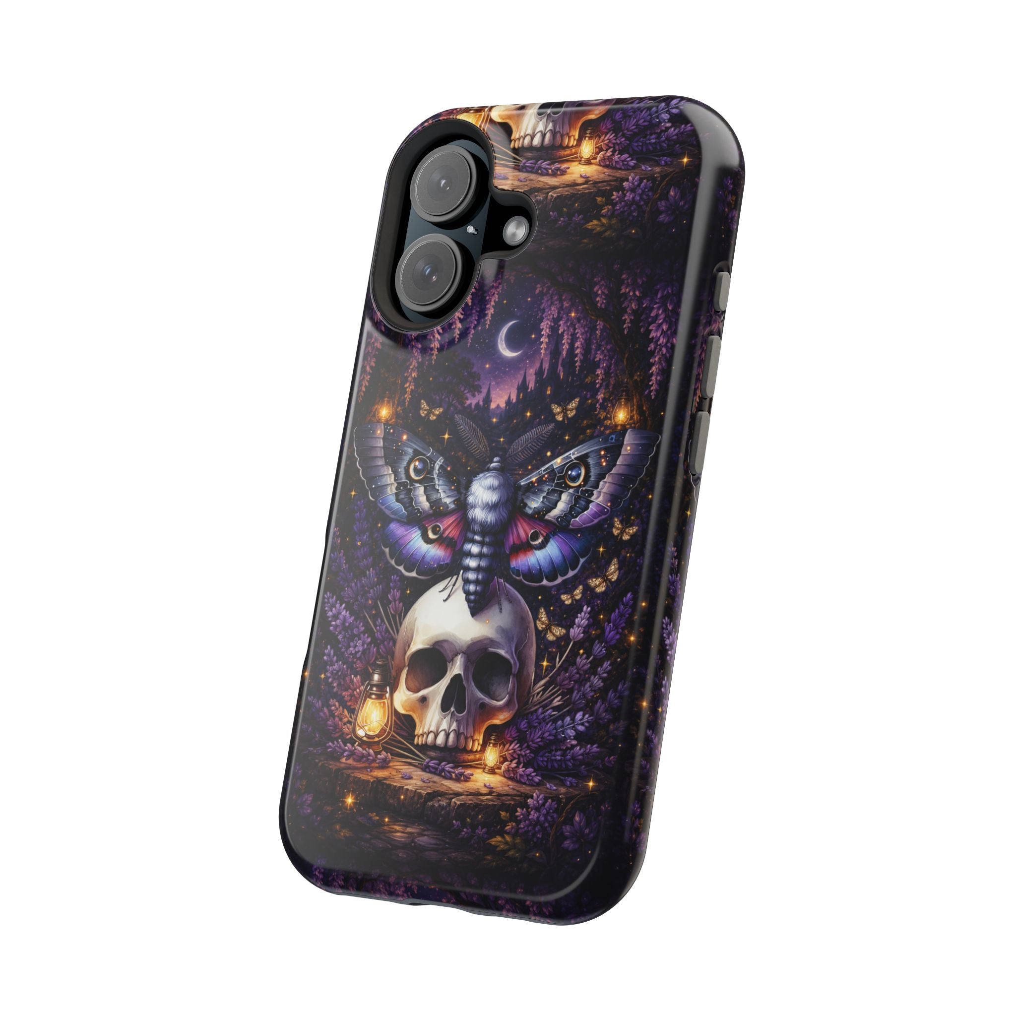 Moth & Skull Phone Case – Dark Mystical MagSafe-Compatible Cover