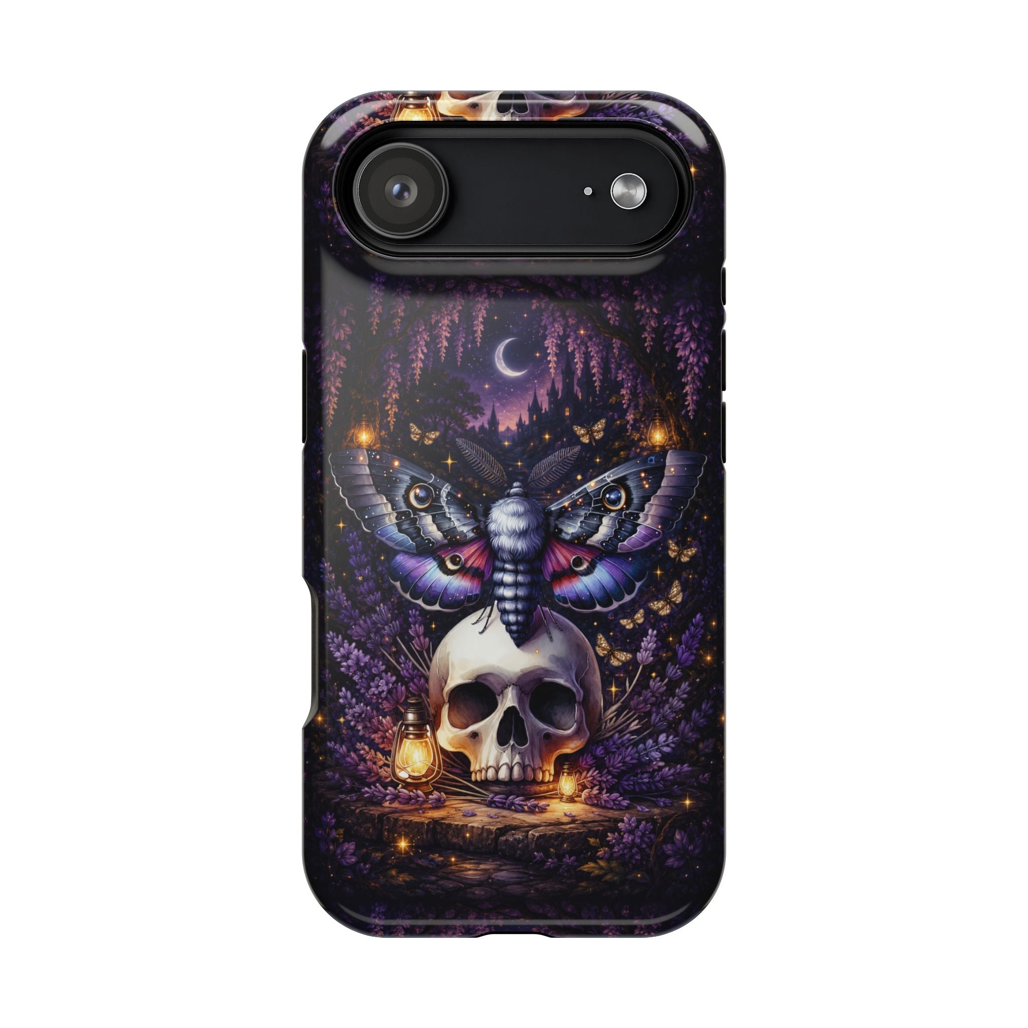Moth & Skull Phone Case – Dark Mystical MagSafe-Compatible Cover