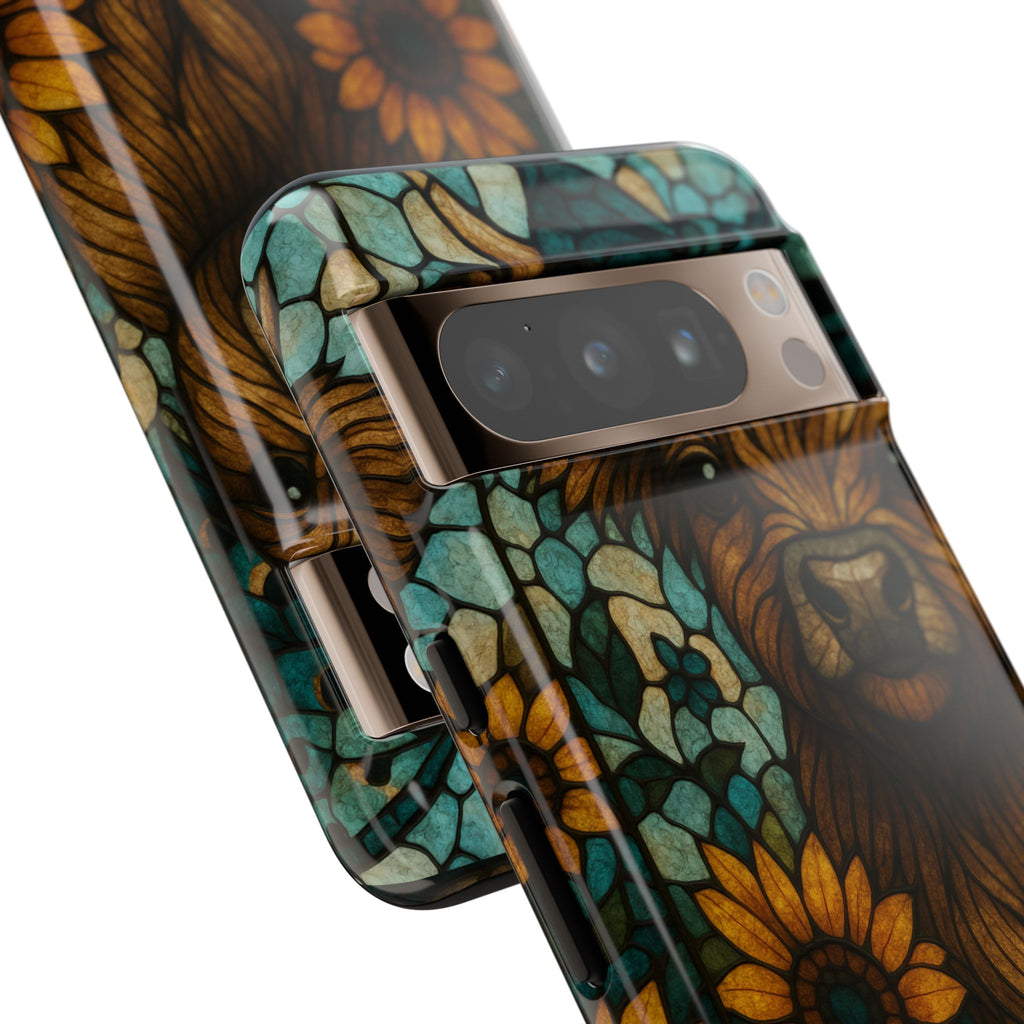 Stained Glass Baby Cow Phone Case – Sunflower Farmhouse Animal Design