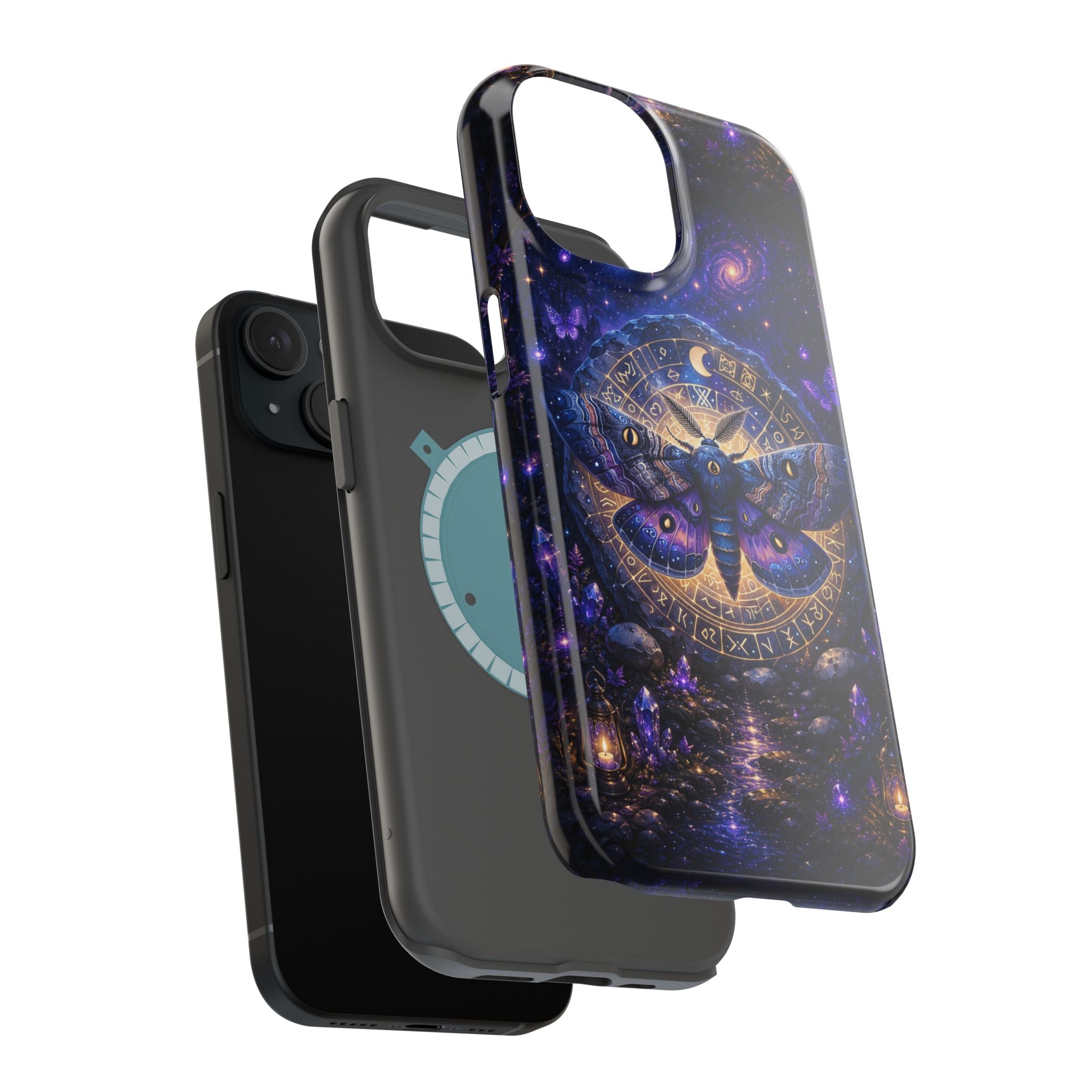 Astrological Moth Phone Case – Celestial MagSafe-Compatible Cover