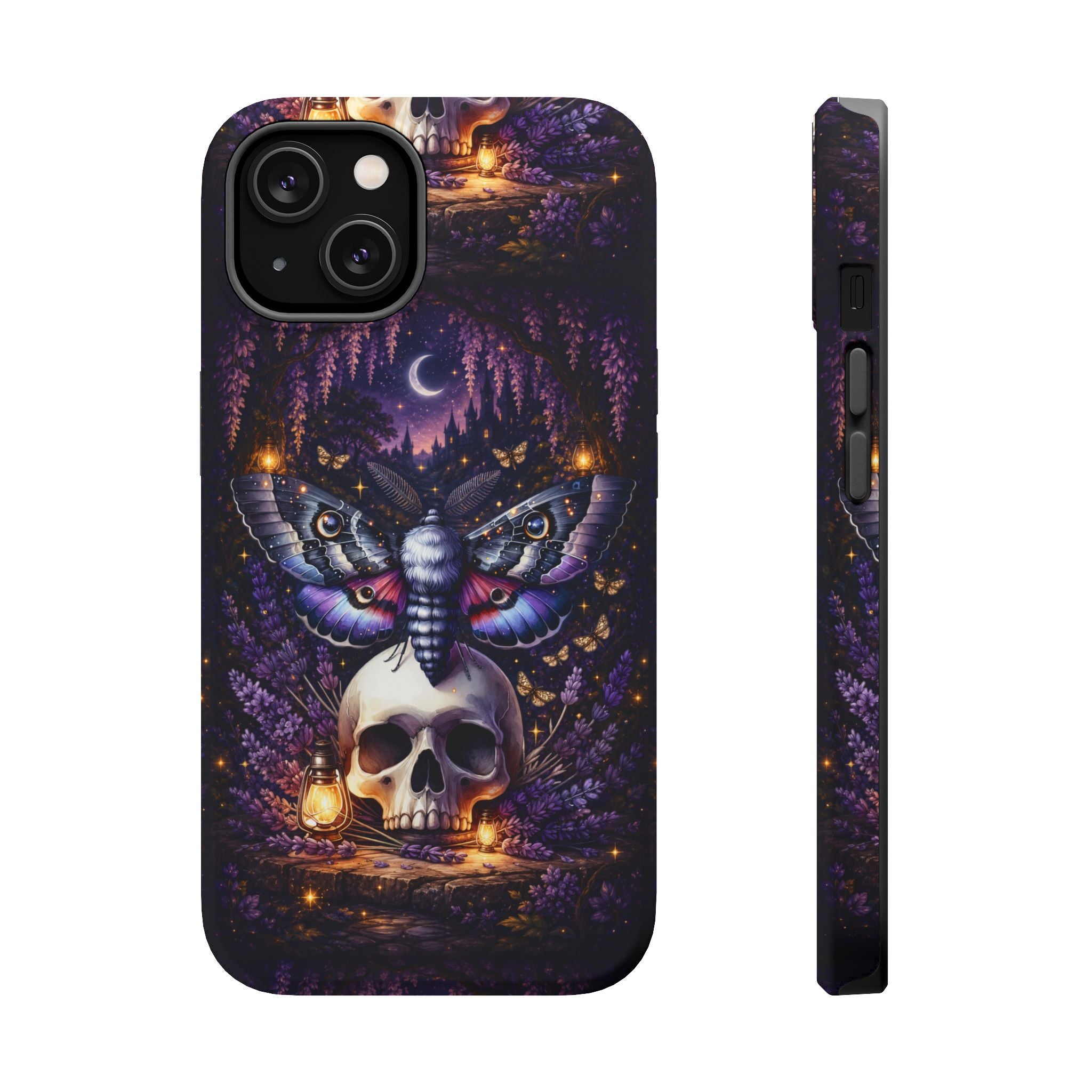 Moth & Skull Phone Case – Dark Mystical MagSafe-Compatible Cover