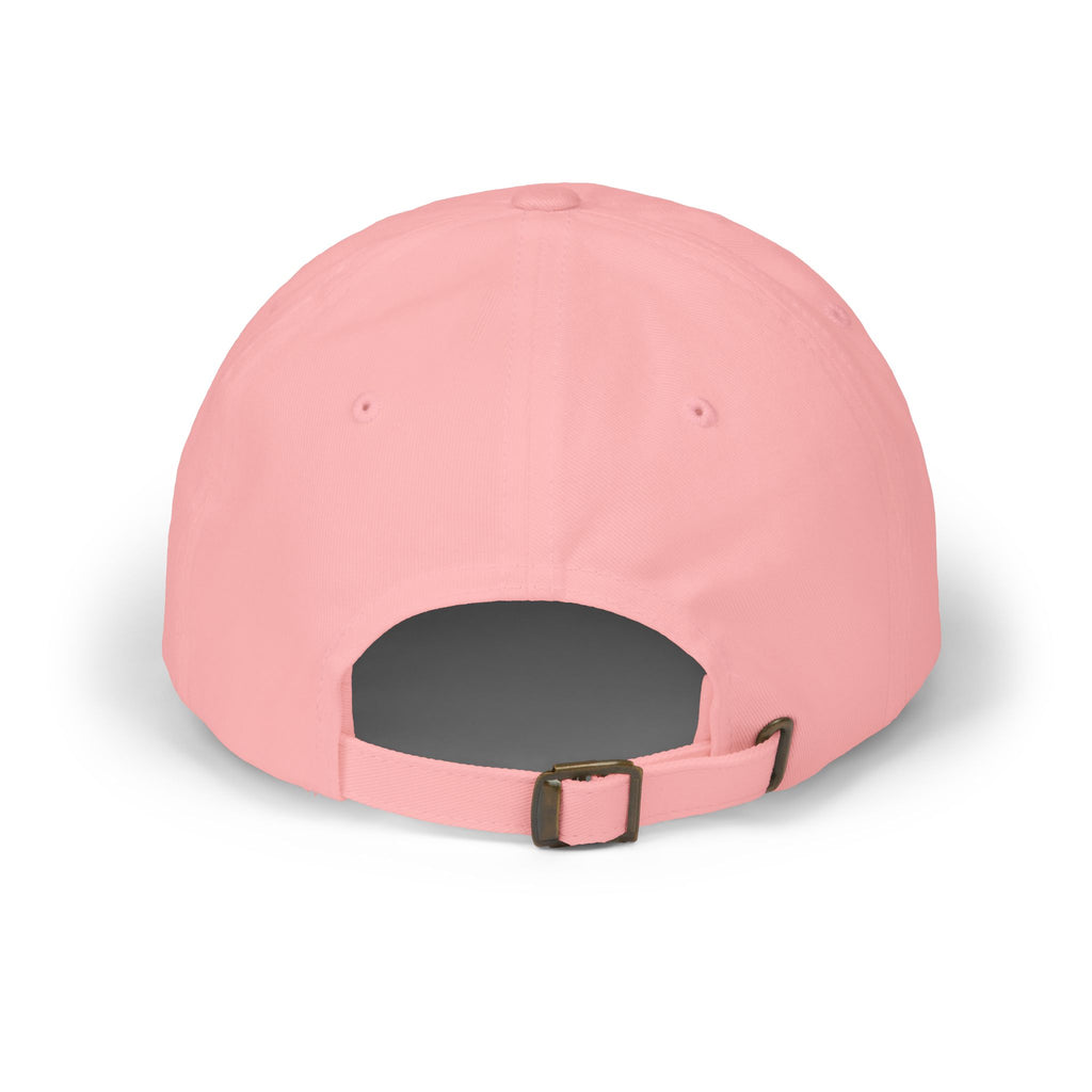 #GIRLDAD Embroidered Classic Dad Cap — Pink & White Distressed Hat for Proud Fathers