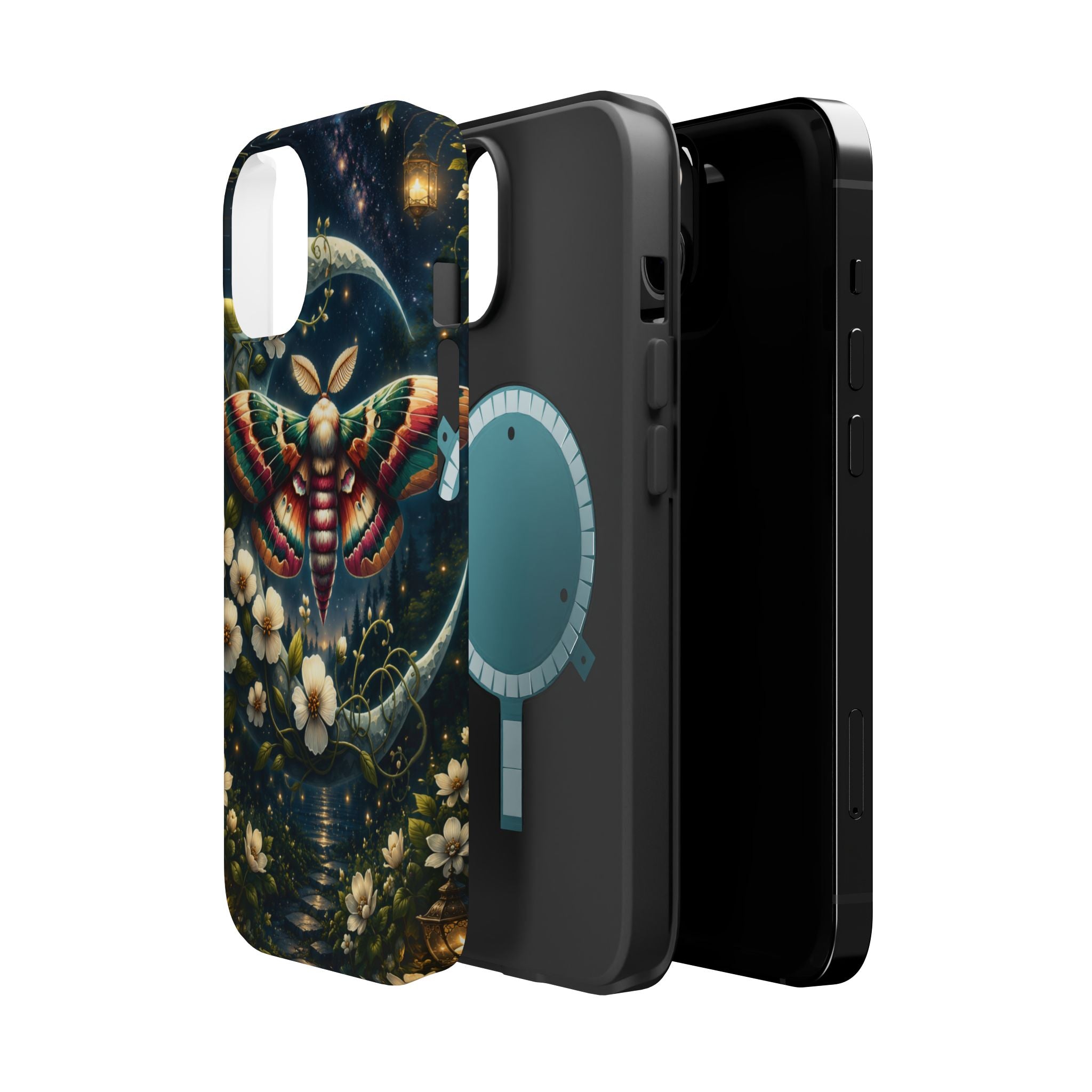 Mystic Moth Floral Nightscape Phone Case – MagSafe Cover