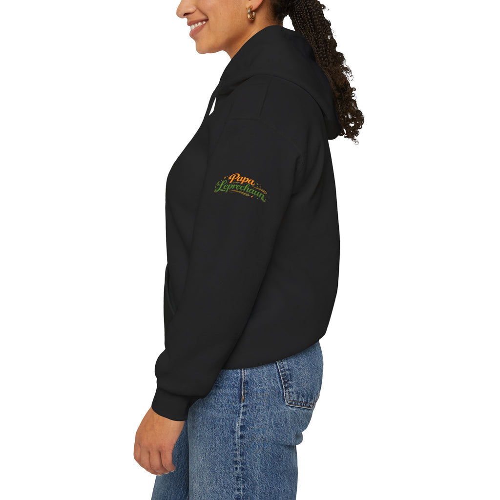Papa Leprechaun Shamrock Squad Hoodie — St. Patrick’s Day Green Clover Sweatshirt