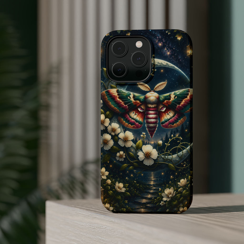 Mystic Moth Floral Nightscape Phone Case – MagSafe Cover