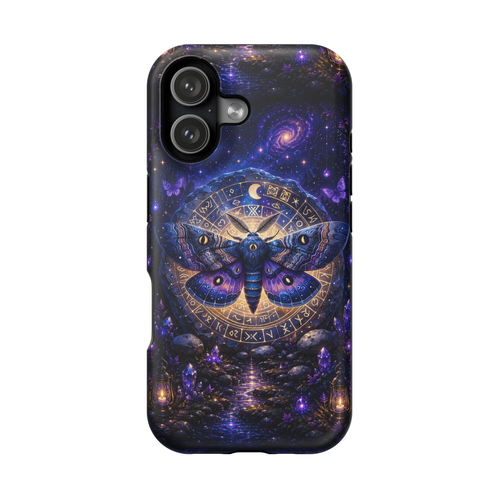 Astrological Moth Phone Case – Celestial MagSafe-Compatible Cover