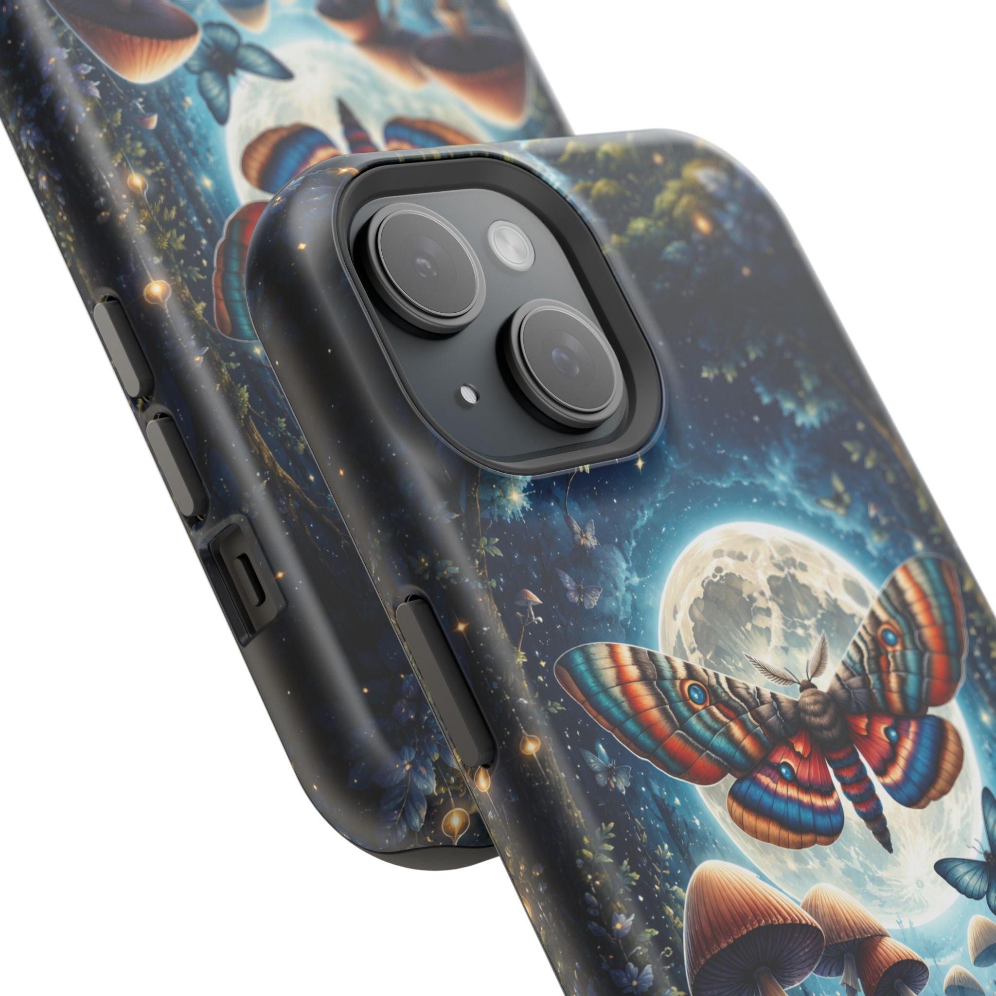 Mystic Moth Moon Phone Case – Whimsical MagSafe-Compatible Cover