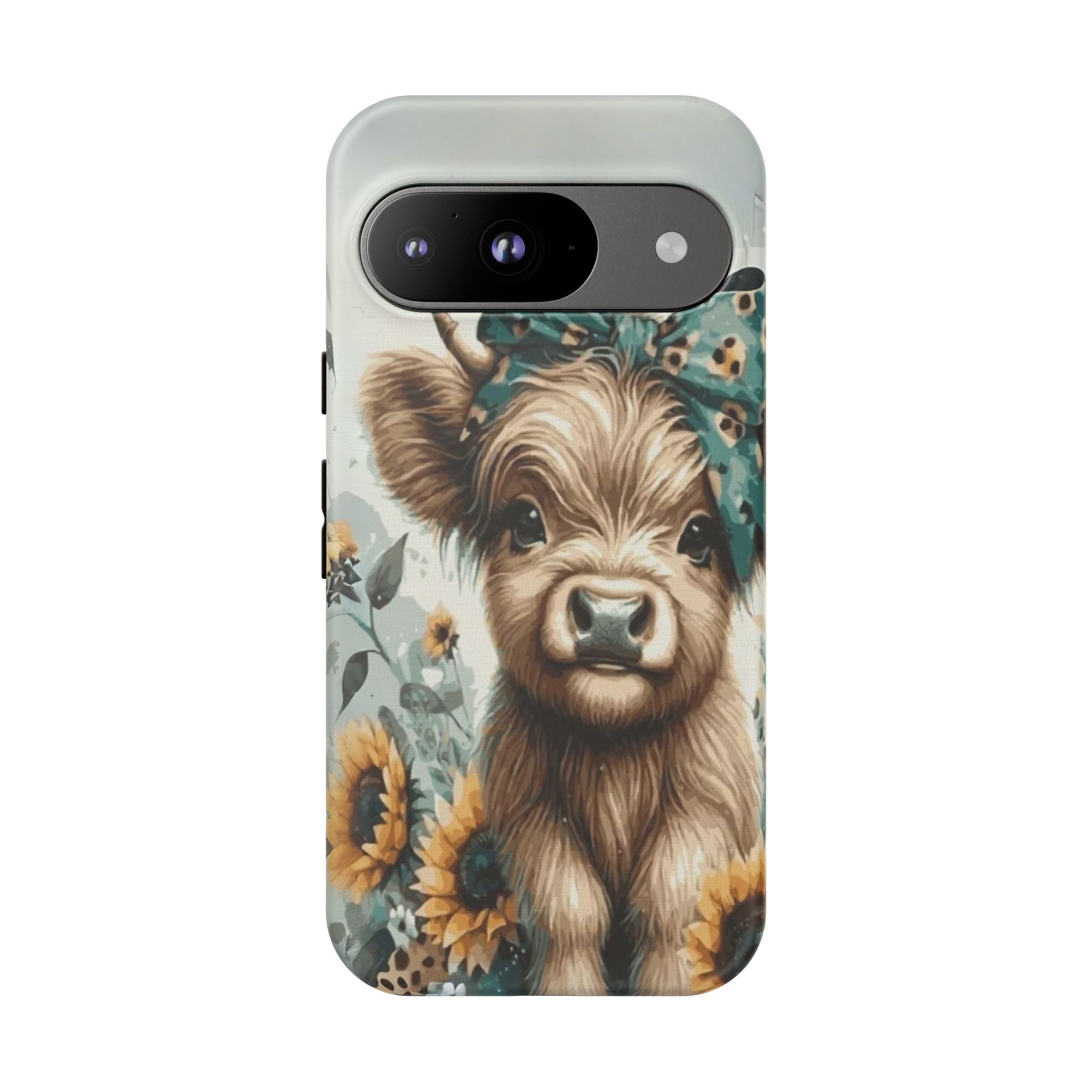 Adorable Cow Phone Case – Floral Farmhouse Design, Cute Animal Lover Gift