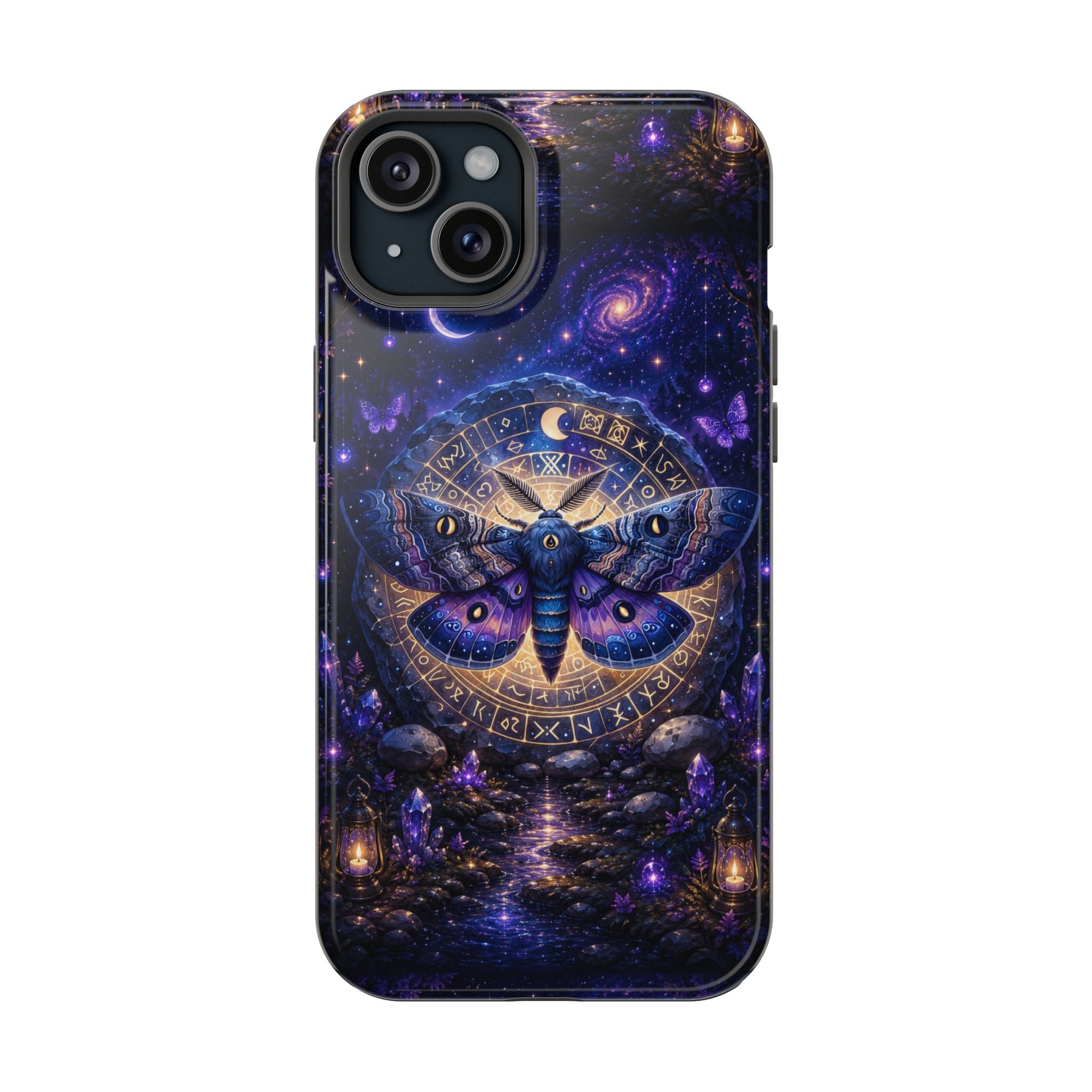 Astrological Moth Phone Case – Celestial MagSafe-Compatible Cover