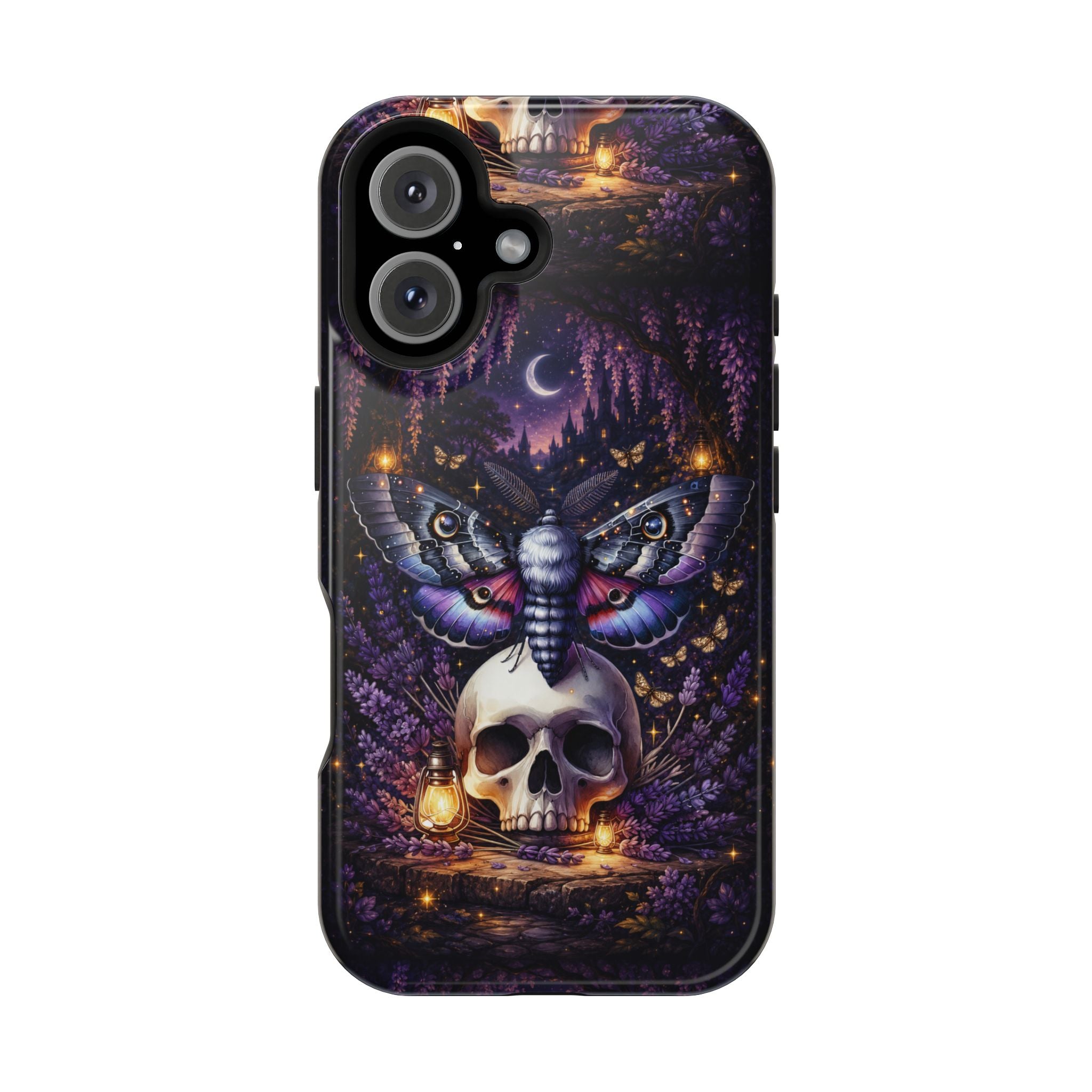 Moth & Skull Phone Case – Dark Mystical MagSafe-Compatible Cover
