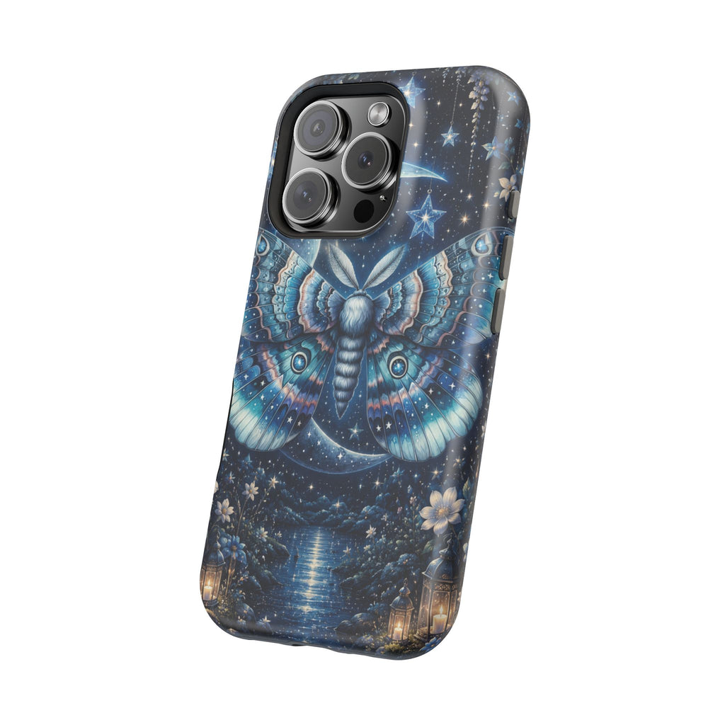 Mystic Moth Moon Phone Case – Night Sky MagSafe-Compatible Cover