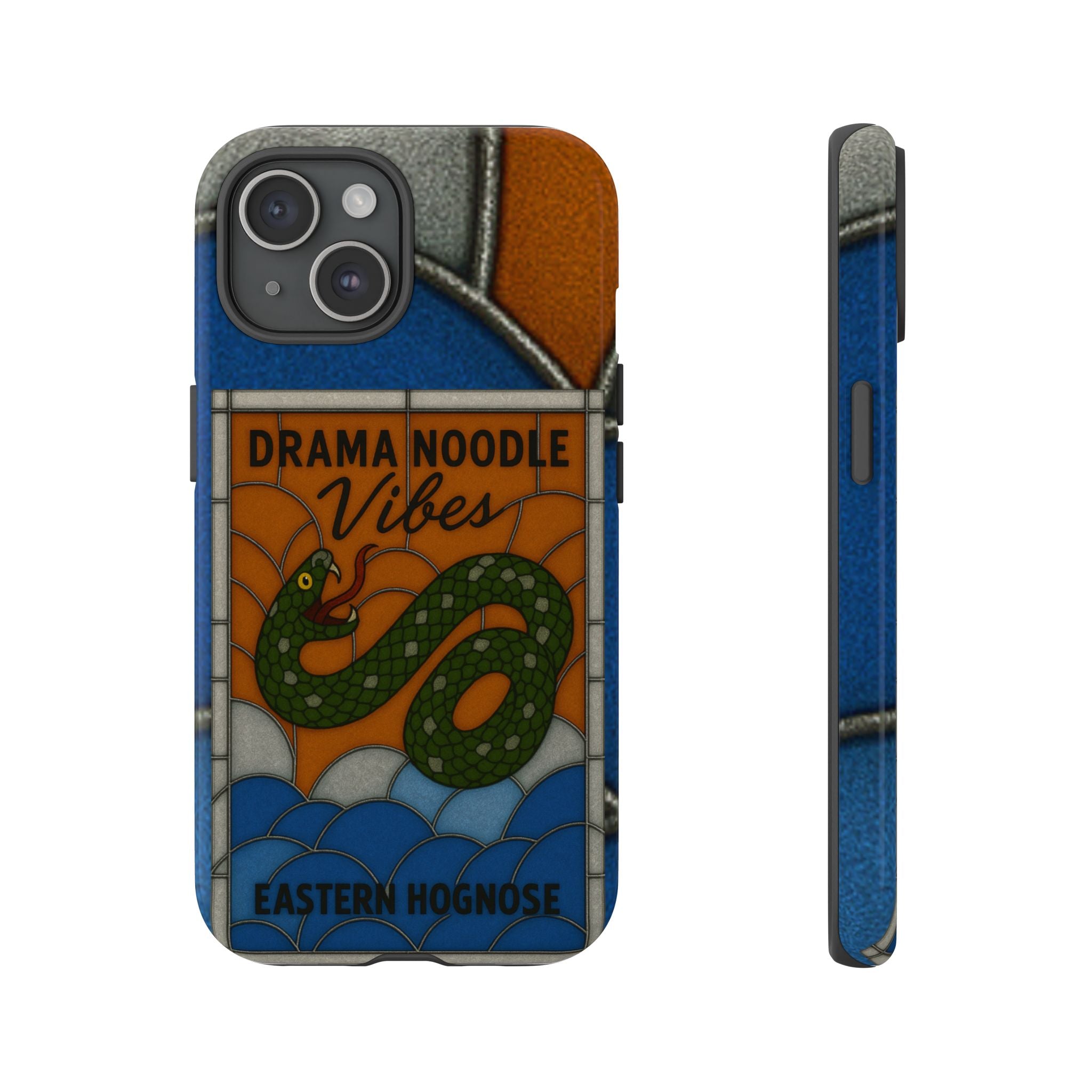 Stained Glass Snake Phone Case – Vibrant Drama Noodle Aesthetic Cover