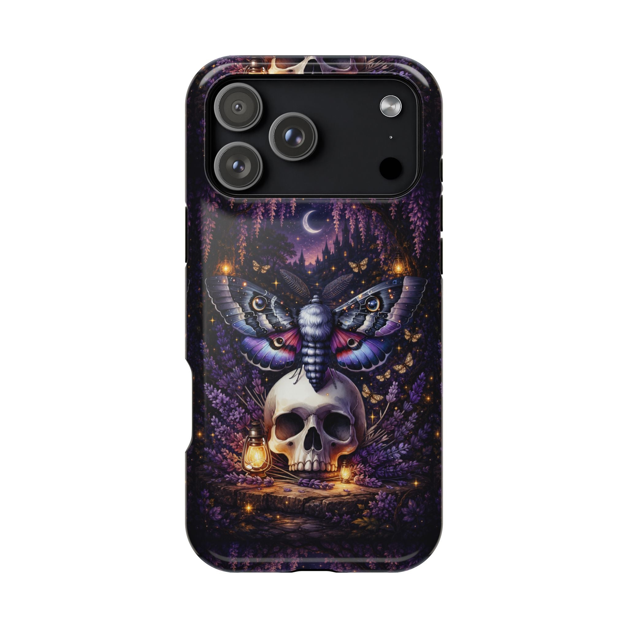 Moth & Skull Phone Case – Dark Mystical MagSafe-Compatible Cover