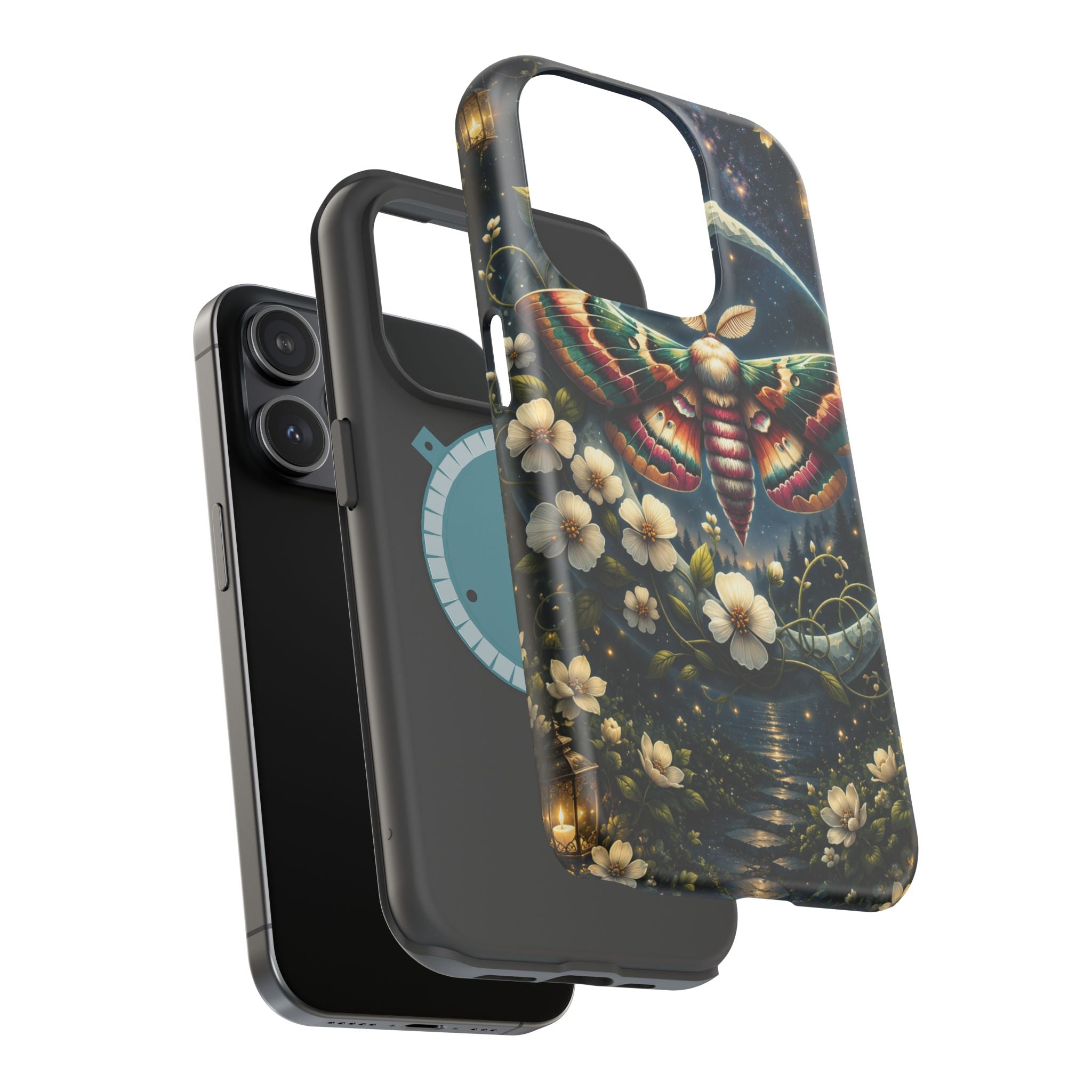 Mystic Moth Floral Nightscape Phone Case – MagSafe Cover