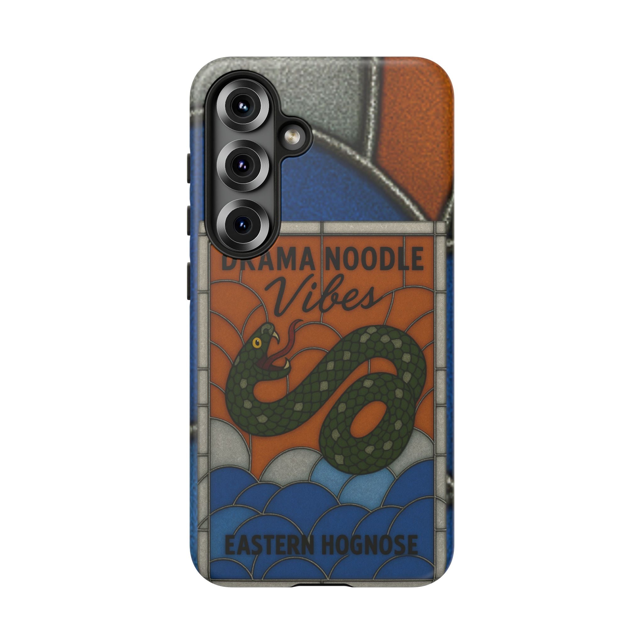 Stained Glass Snake Phone Case – Vibrant Drama Noodle Aesthetic Cover
