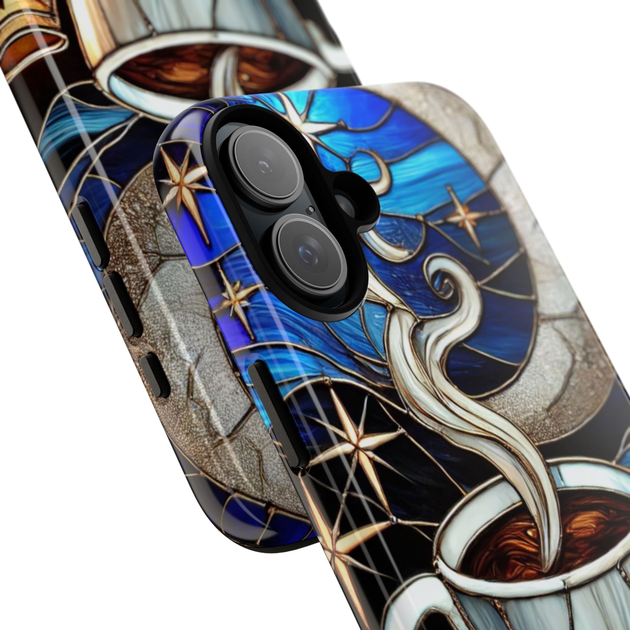 Stained Glass Coffee Phone Case – Cozy Artistic Design for Coffee Lovers
