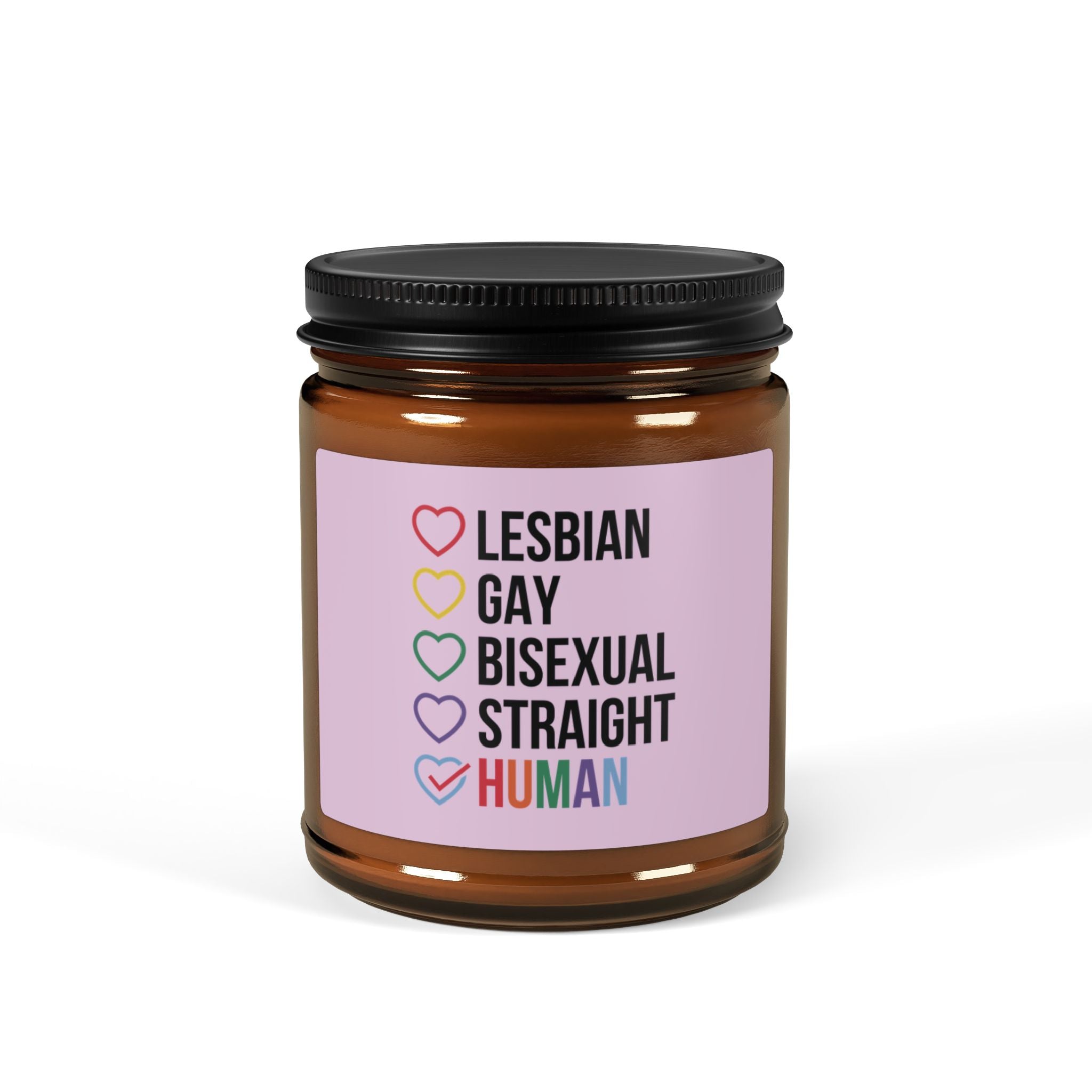LGBTQ+ Pride Scented Soy Candle, Pride Month Celebration Gift From Daughter Son, Rainbow Pride Decor For Family, Love and Support Grad Gift