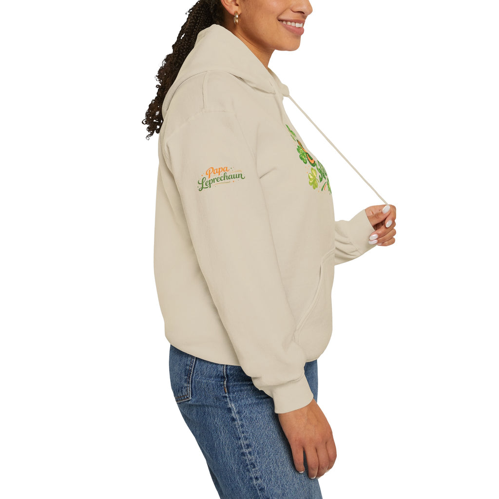 Papa Leprechaun Shamrock Squad Hoodie — St. Patrick’s Day Green Clover Sweatshirt