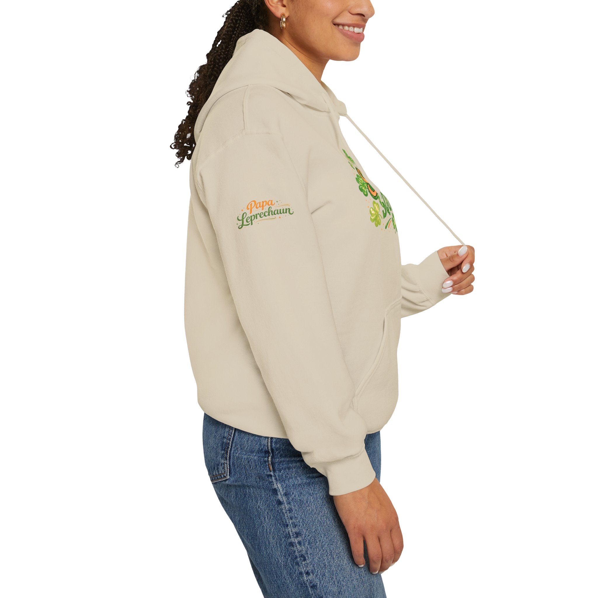 Papa Leprechaun Shamrock Squad Hoodie — St. Patrick’s Day Green Clover Sweatshirt