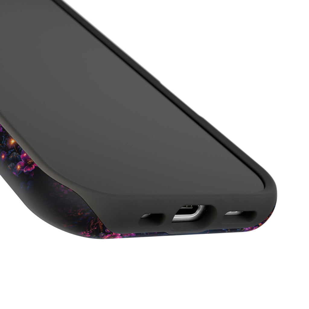 Skull & Cherry Blossom Phone Case – Floral Gothic MagSafe Cover