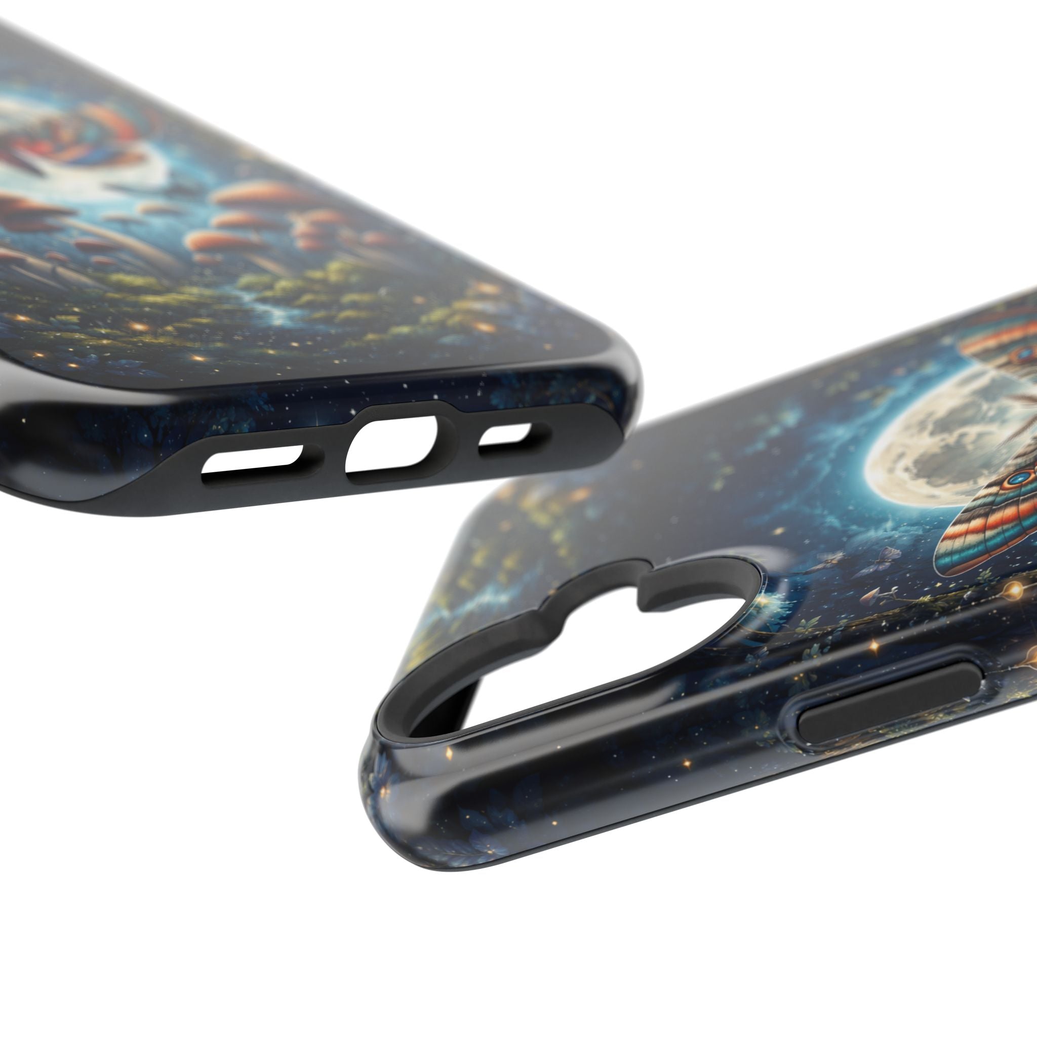 Mystic Moth Moon Phone Case – Whimsical MagSafe-Compatible Cover