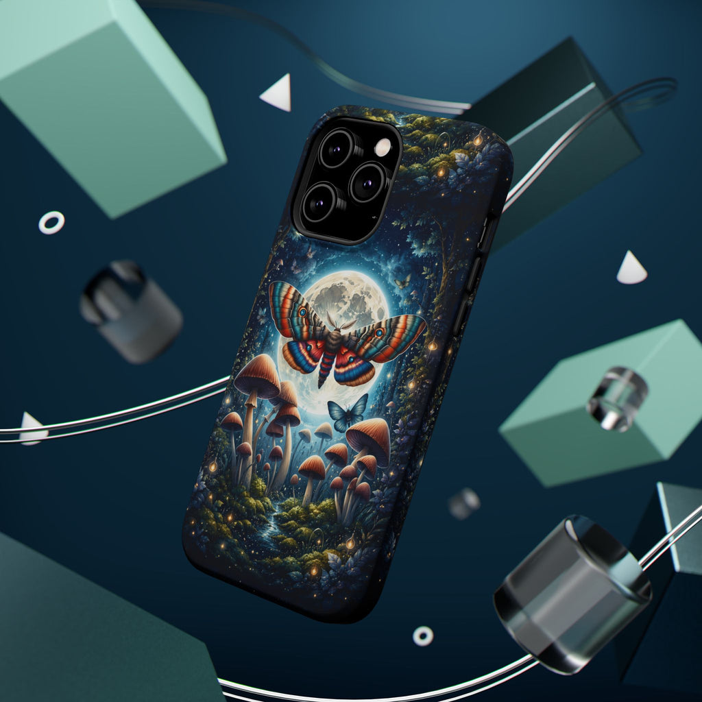 Mystic Moth Moon Phone Case – Whimsical MagSafe-Compatible Cover
