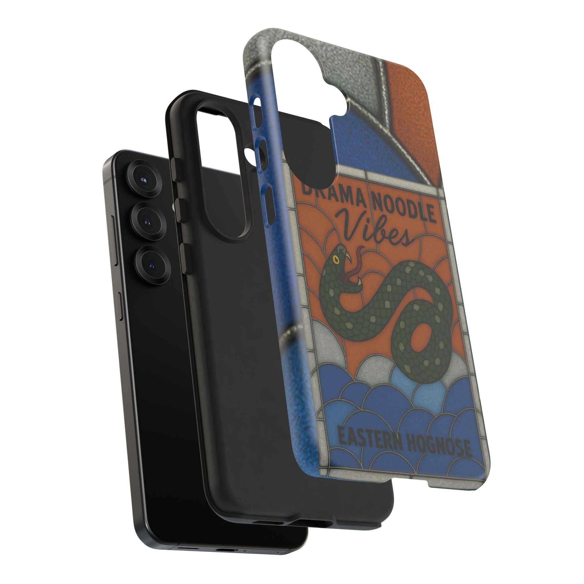 Stained Glass Snake Phone Case – Vibrant Drama Noodle Aesthetic Cover