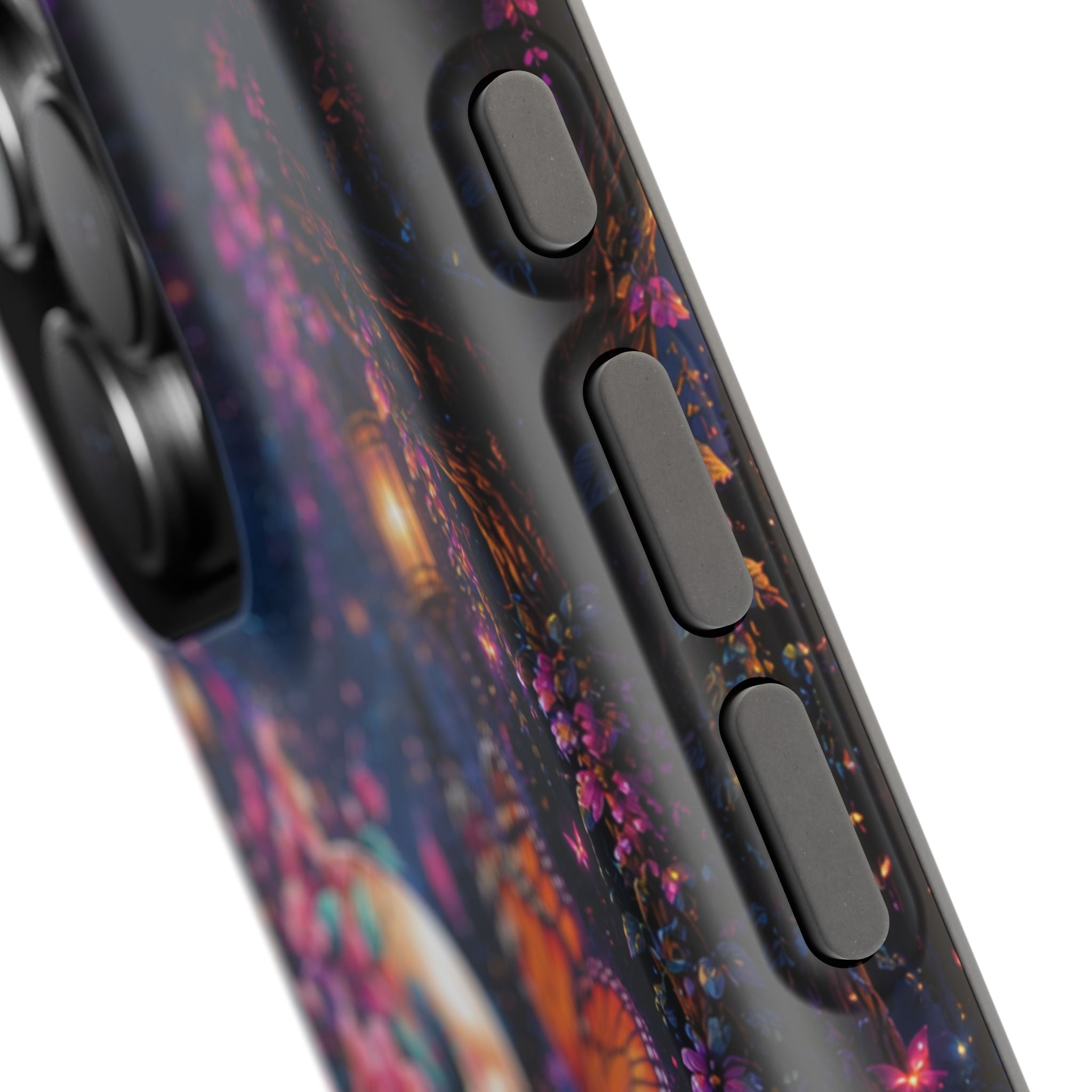 Skull & Cherry Blossom Phone Case – Floral Gothic MagSafe Cover