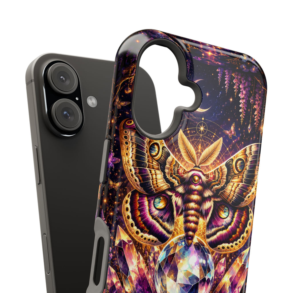 Mystic Moth Crystal Phone Case – Jewel-Toned MagSafe-Compatible Cover