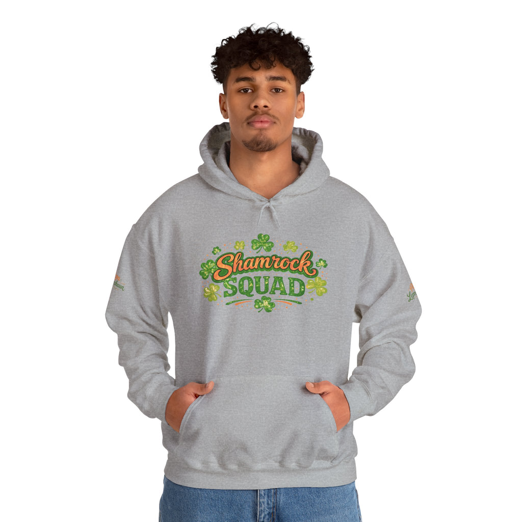 Papa Leprechaun Shamrock Squad Hoodie — St. Patrick’s Day Green Clover Sweatshirt