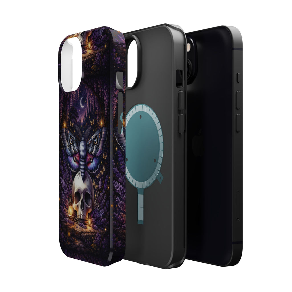 Moth & Skull Phone Case – Dark Mystical MagSafe-Compatible Cover