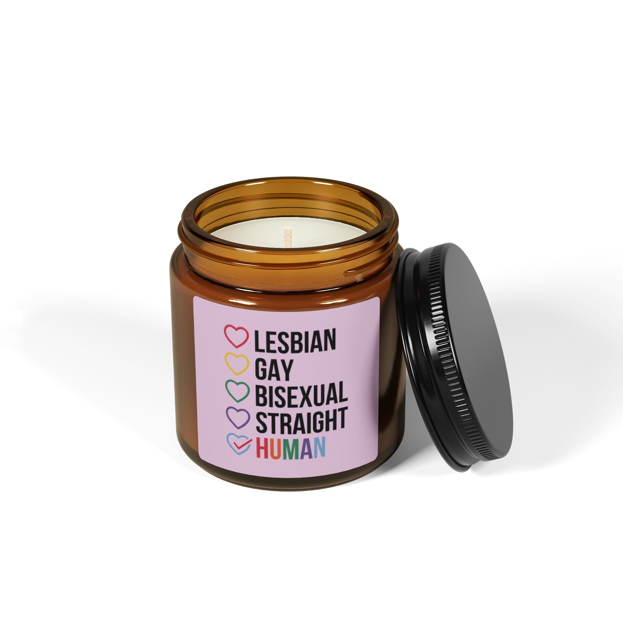 LGBTQ+ Pride Scented Soy Candle, Pride Month Celebration Gift From Daughter Son, Rainbow Pride Decor For Family, Love and Support Grad Gift