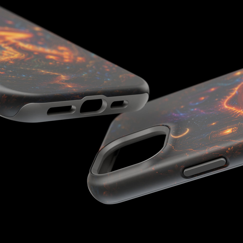 Psychedelic Glowing Mushroom Phone Case – MagSafe Galaxy Art Cover