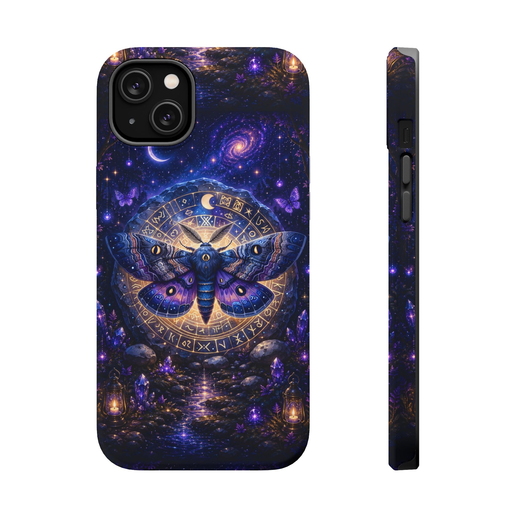 Astrological Moth Phone Case – Celestial MagSafe-Compatible Cover