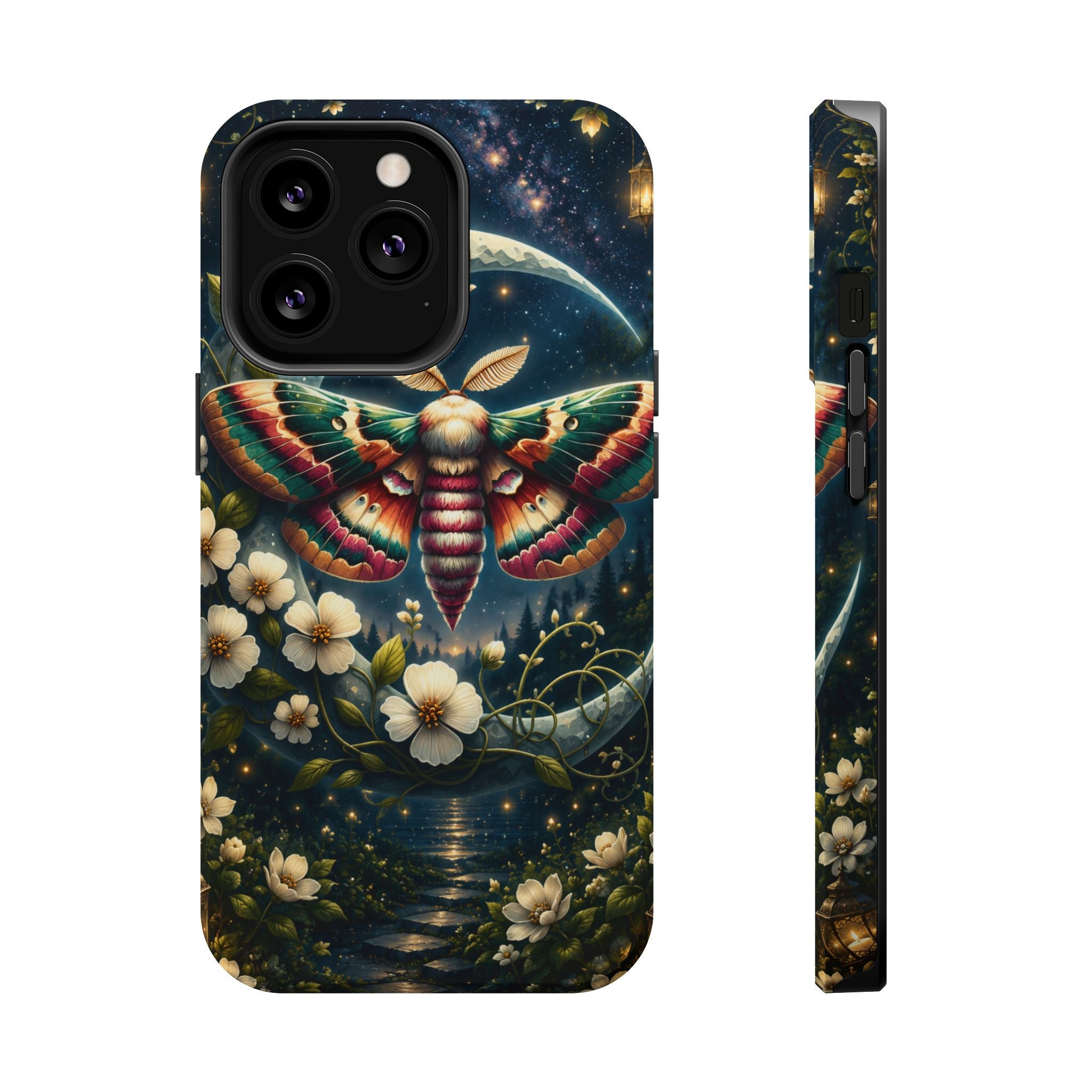 Mystic Moth Floral Nightscape Phone Case – MagSafe Cover