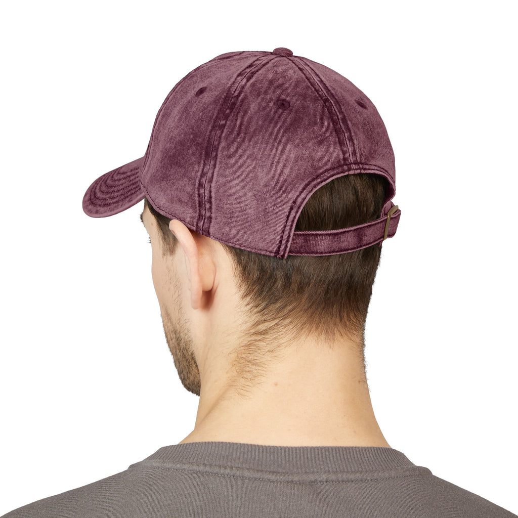 Vintage Embroidered 'Proud New Dad' Cap — Distressed Red Baseball Hat