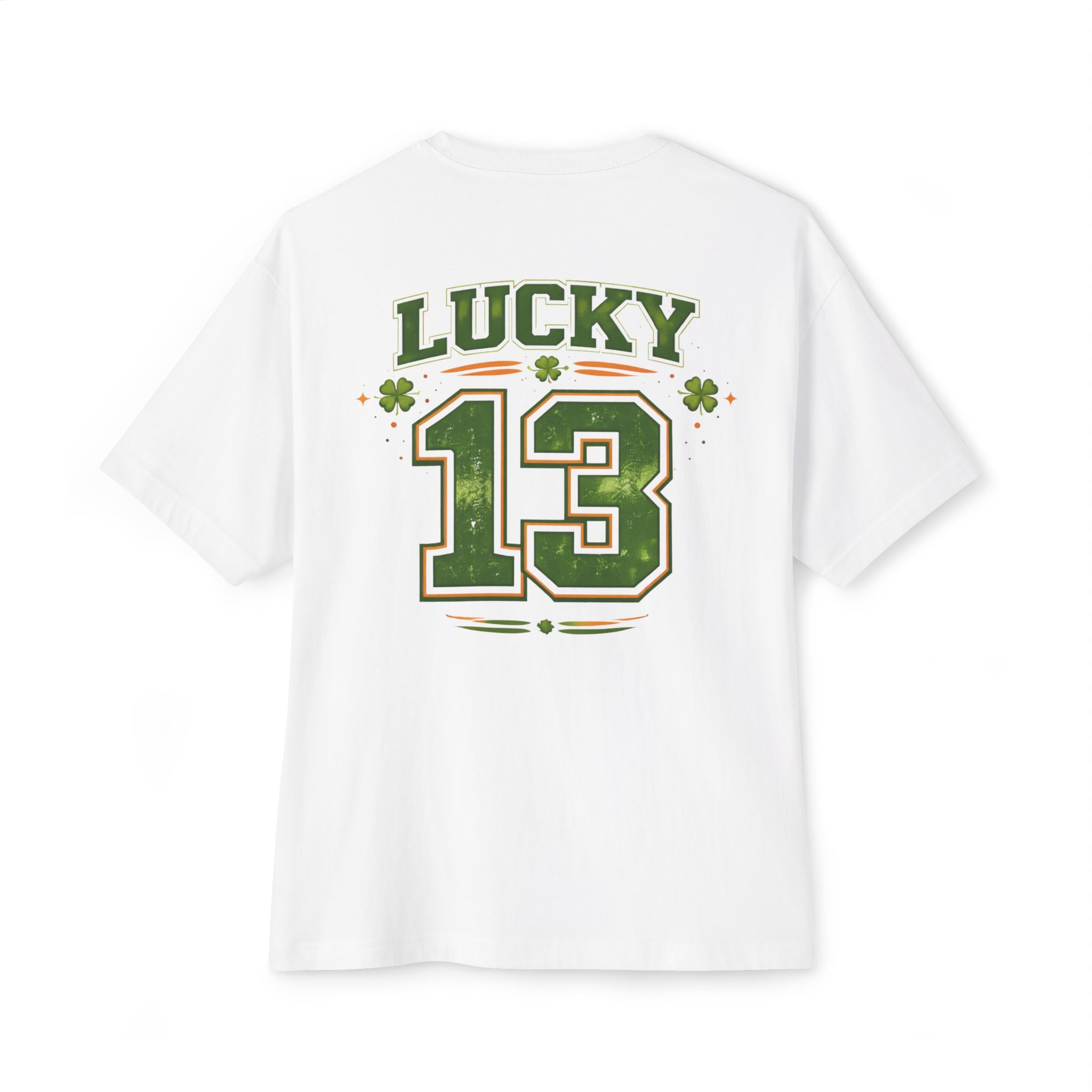 Lucky 13 Oversized Tee — St. Patrick’s Day Lucky Number Shirt