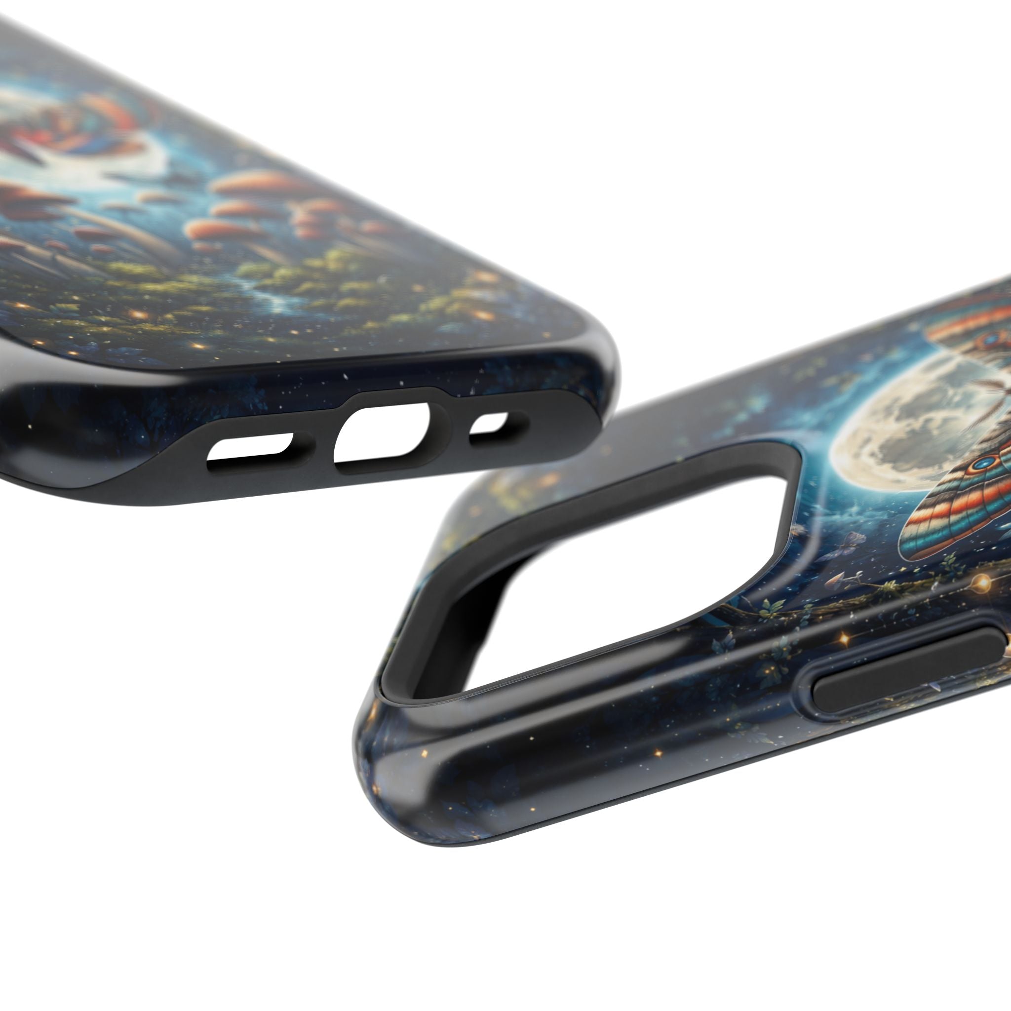 Mystic Moth Moon Phone Case – Whimsical MagSafe-Compatible Cover