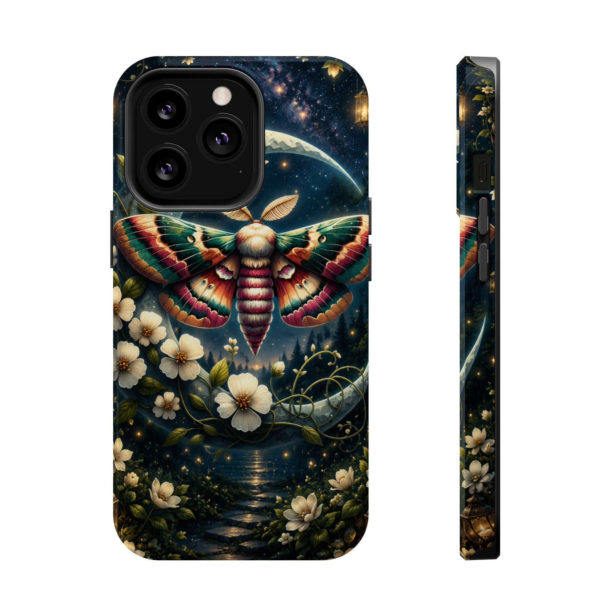 Mystic Moth Floral Nightscape Phone Case – MagSafe Cover